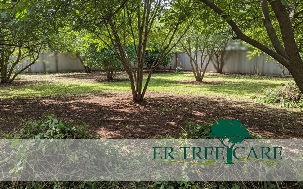 Brush and small tree clearing for a cleaner backyard
